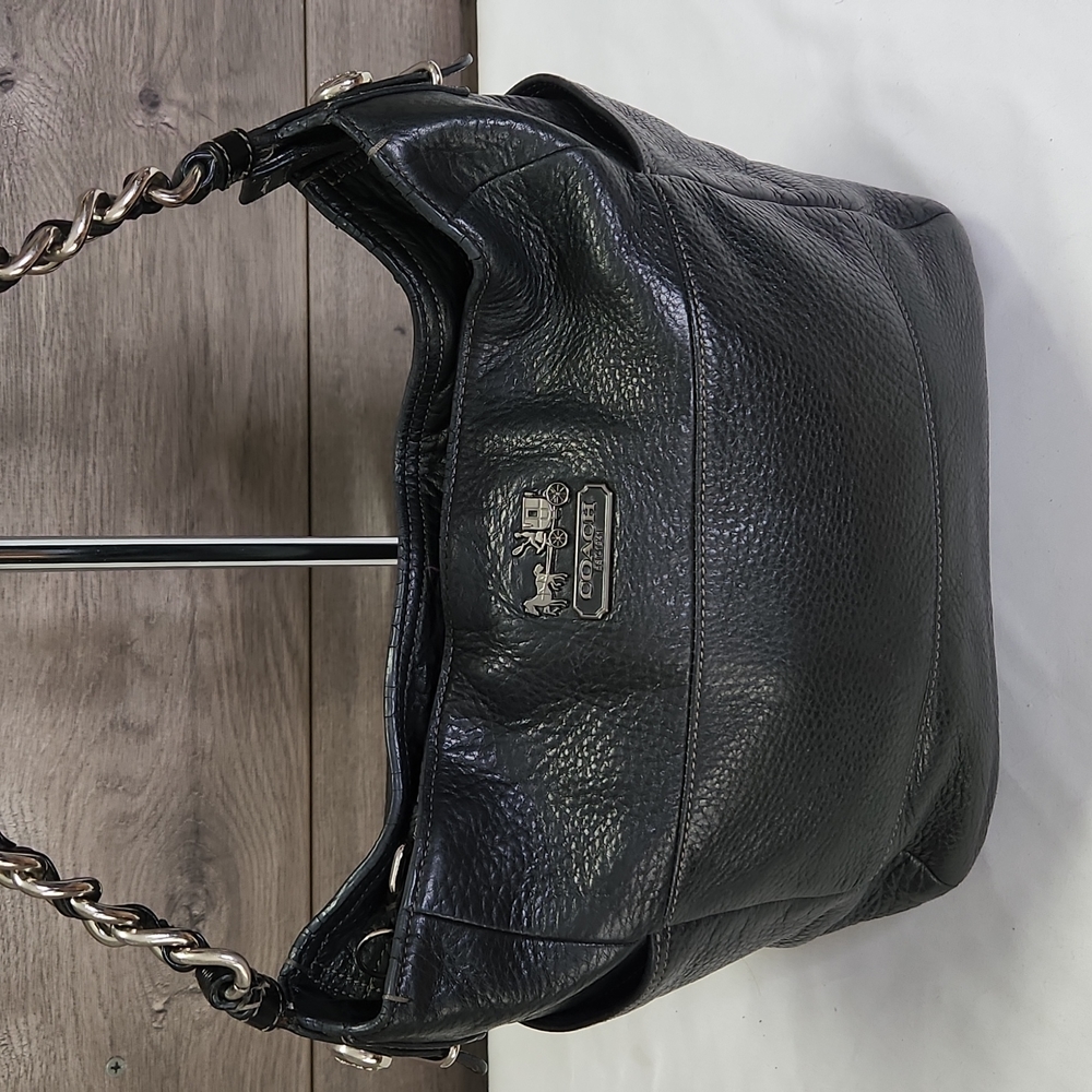 Coach Madison Tribeca Black Leather Shoulder Bag 14109 - Picture 2 of 9
